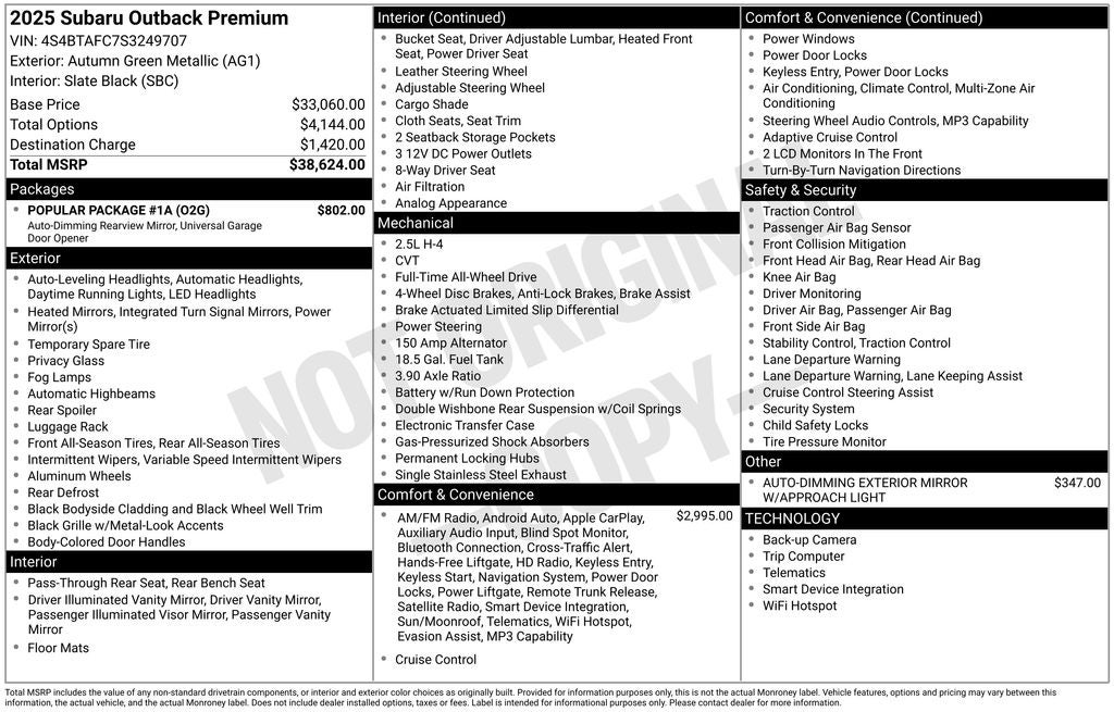 2025 Subaru Outback Premium