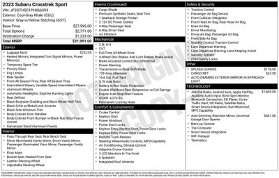 2023 Subaru Crosstrek Sport