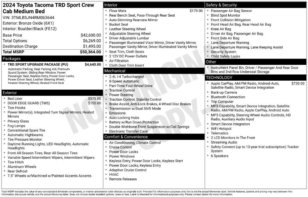 2024 Toyota Tacoma TRD Sport