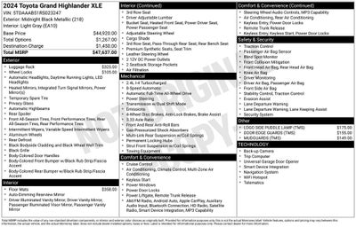 2024 Toyota Grand Highlander XLE