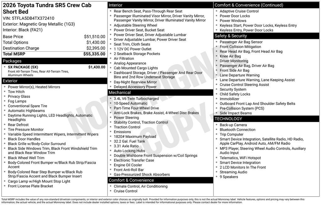 2026 Toyota Tundra SR5
