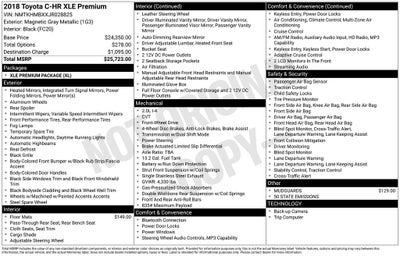 2018 Toyota C-HR XLE Premium