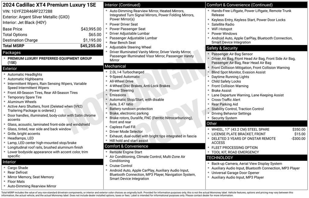 2024 Cadillac XT4 Premium Luxury