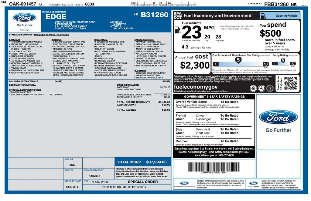 2015 Ford Edge Titanium
