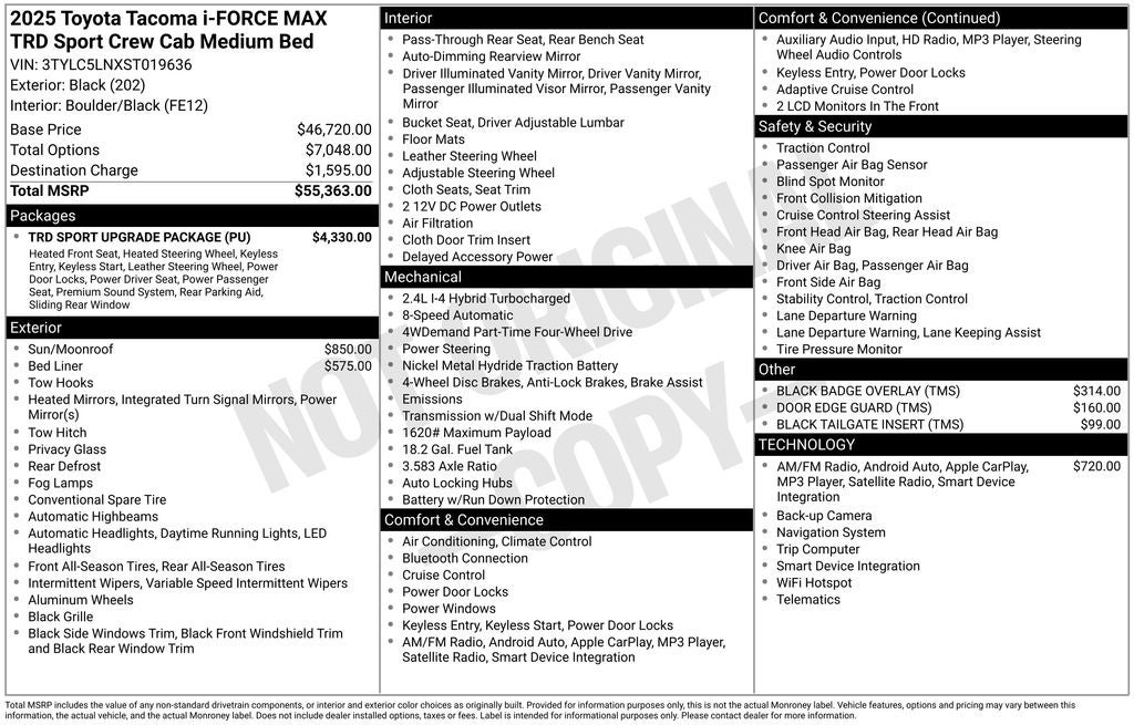 2025 Toyota TACOMA TRD SPORT TRD Sport