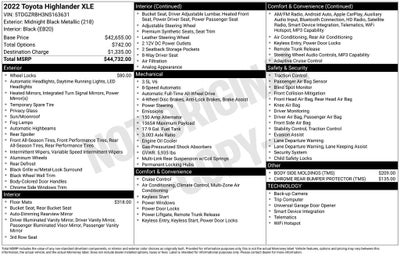 2022 Toyota Highlander XLE