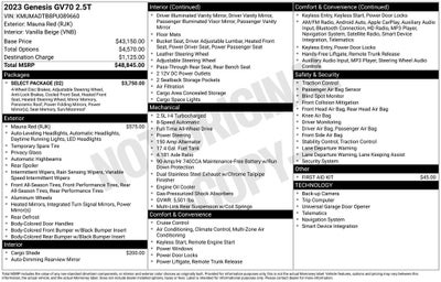 2023 Genesis GV70 2.5T